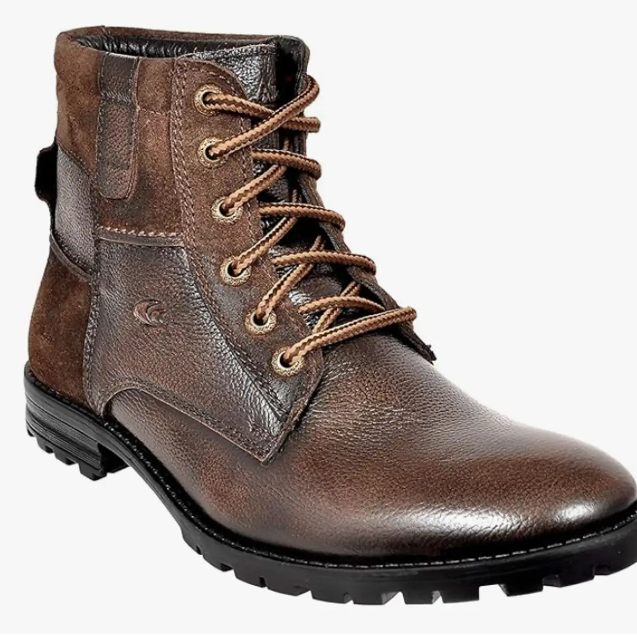 Allen Cooper Genuine Leather High Ankle Boots for Men - Brown (AC-K-669)