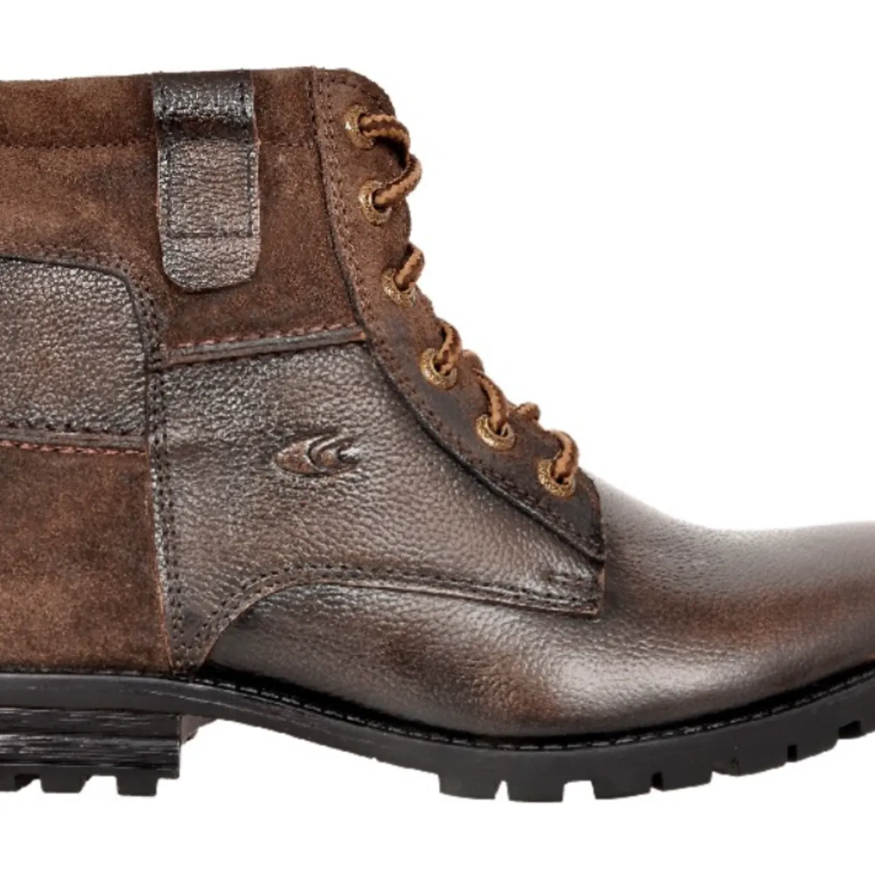 Allen Cooper Genuine Leather High Ankle Boots for Men - Brown (AC-K-669)