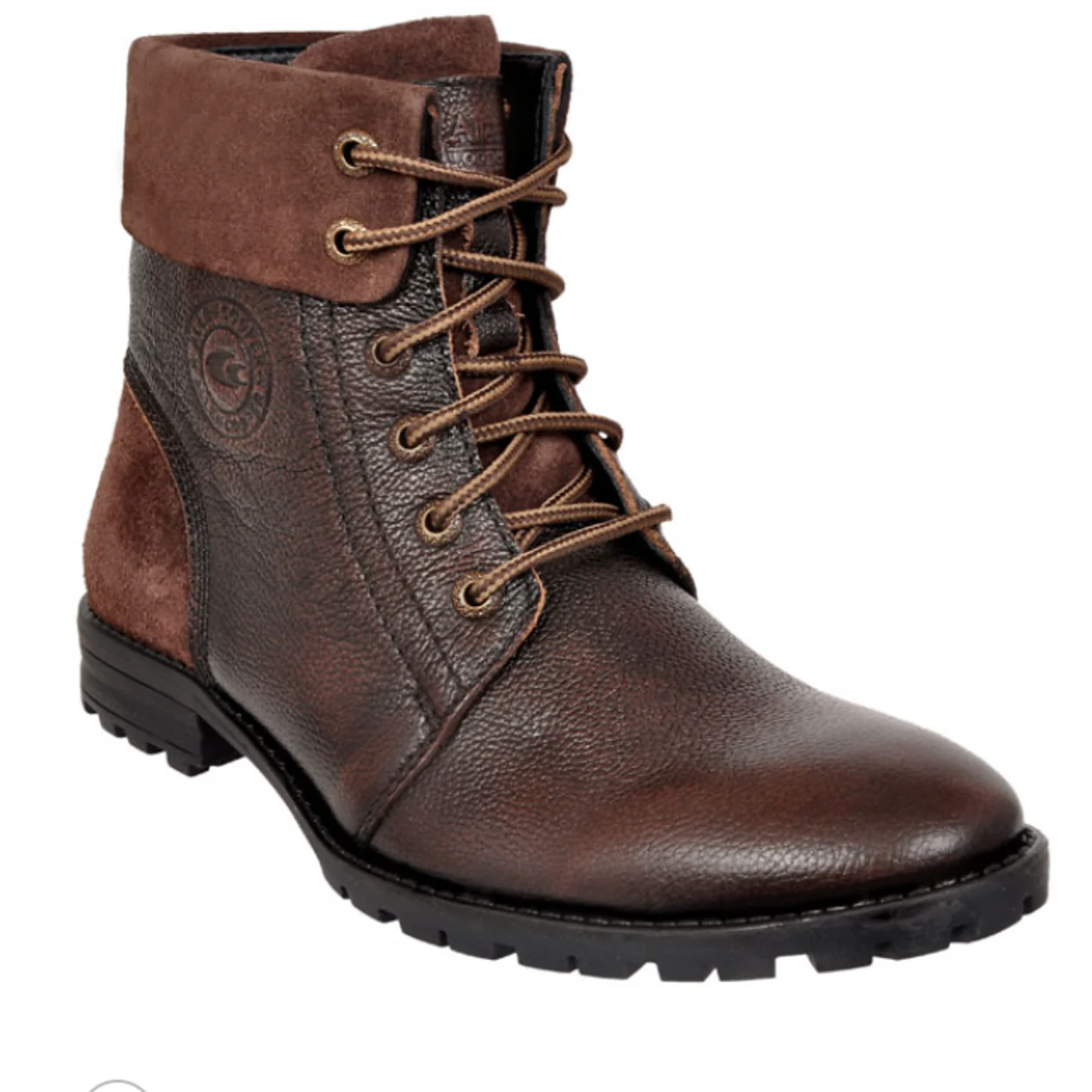 Allen Cooper Genuine Leather High Ankle Boots for Men - Brown (AC-K-770)