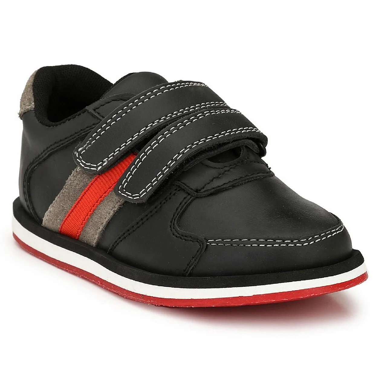 Tuskey Kids Black School Shoes Ages 1-8 - Easy Adjustable Everyday Shoes Boys Girls